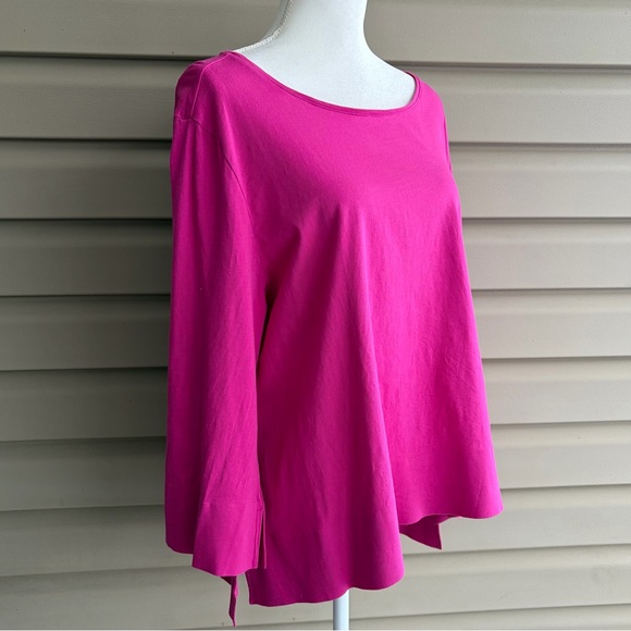 •Habitat• Hot Pink Bateau Neck Knit Top – Size XL - Picture 4 of 9